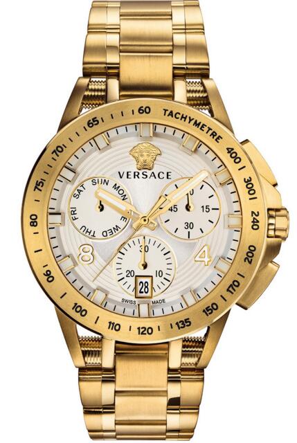 Review Replica versace VERB00518 Swiss Chronograph Sport Tech Gold Men's watch sale